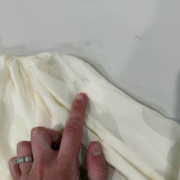 Ophelia Roe NWT Romantic Tiered Ruffle Long Sleeve Dress Women's Size 1X Cream - Picture 5 of 10